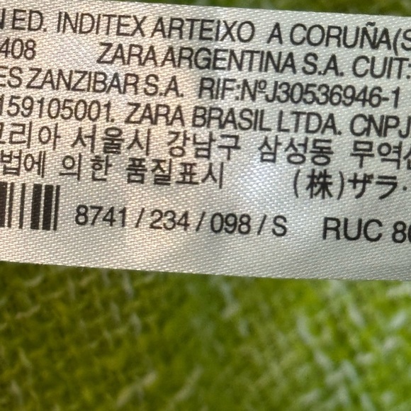 Zara Green Tweed Mini Dress - Picture 13 of 15